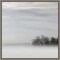 Lake of Fog and Trees by Nicholas Bell 16-in. W x 16-in. H. Canvas Wall Art Print Framed in Grey